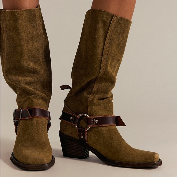We The Free Denver Double Buckle Boots in Tobacco Suede 🤎